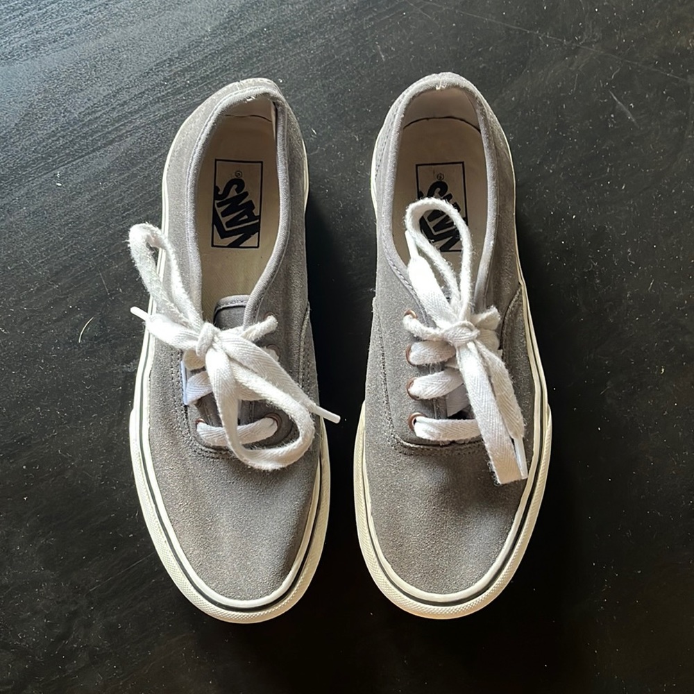 Womens gray platform vans